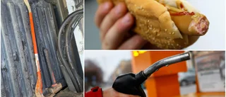 Åt korv vid bensinmack – slutade med misshandel och hot med kofot