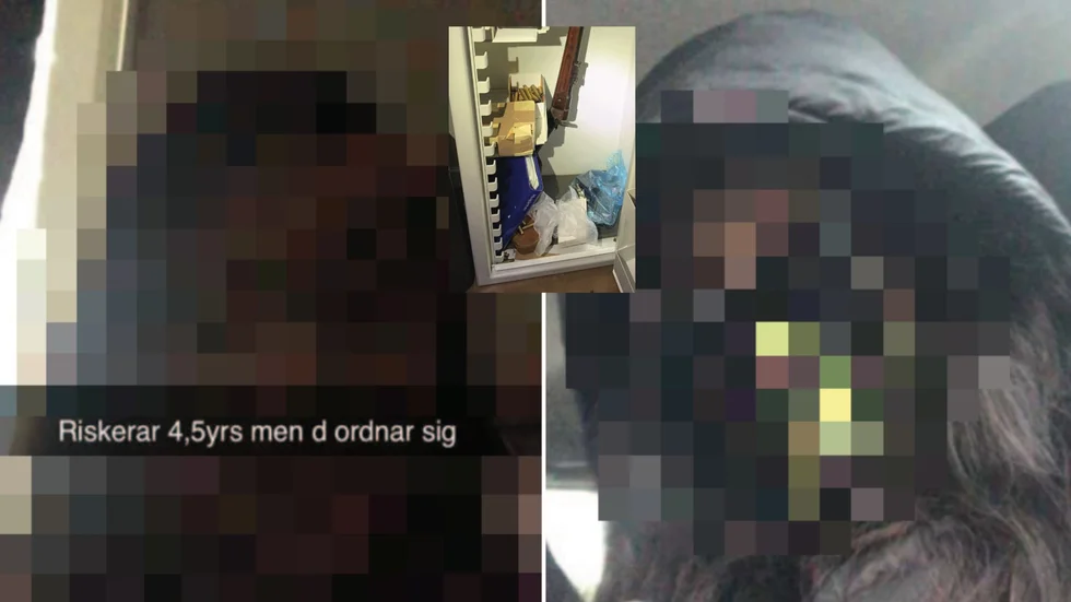 Selfiebilderna som avslöjade den stora vapenkuppen. Skelleftekvinnan maskerade sig och åkte hem till pappan och stal fyra jaktgevär. Nu döms hon och tre män för grovt vapenbrott till fängelse.
