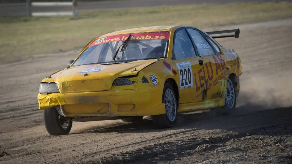 Länets endA Pallplats. Niklas Mörtsell höll Kalixlinjen och försvarade Norrbottens färger på SM i rallycross.