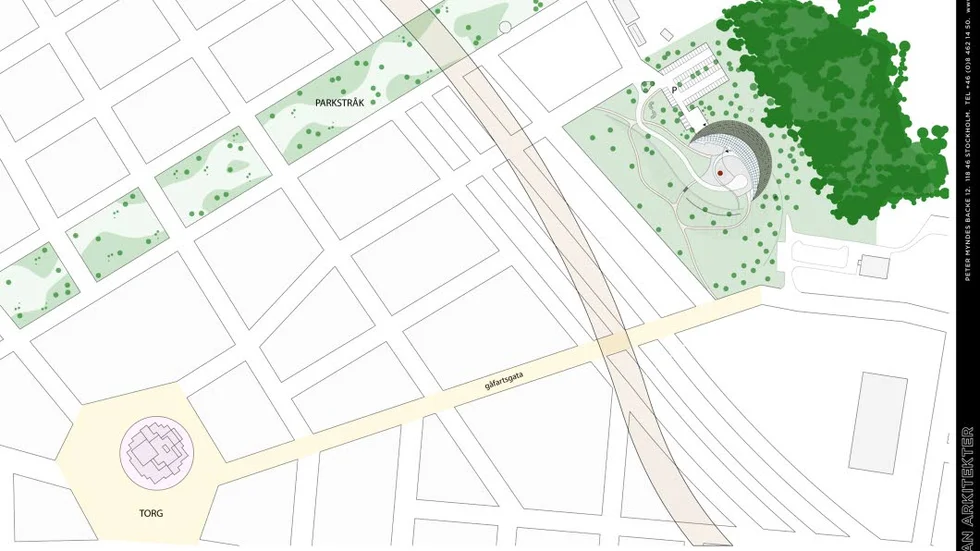 CENTRUMNÄRA. Tomten som kommunen har föreslagit ligger centralt, ungefär 500 meter från det nya stadshuset och torget.