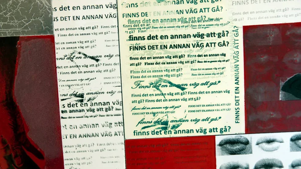 Detalj från en av Lena Sundboms emaljer.