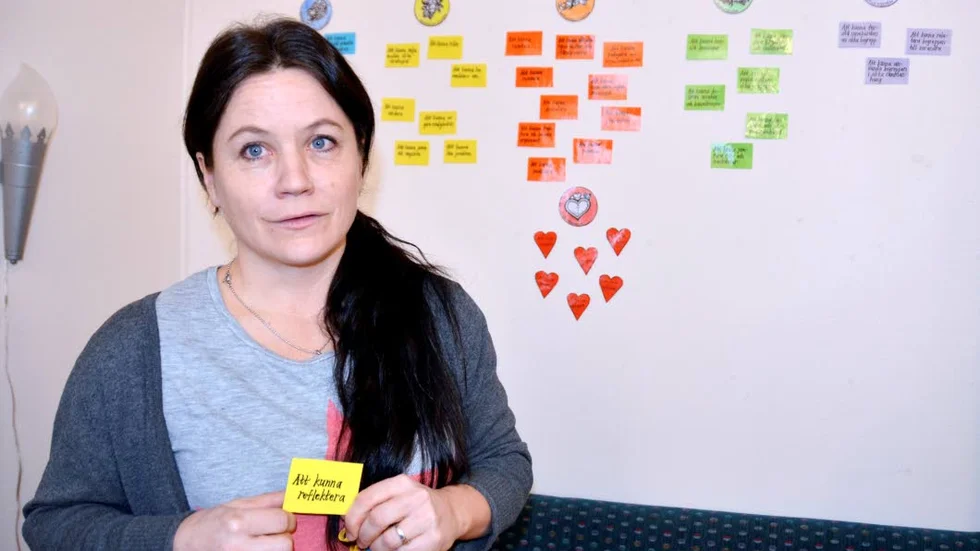 MÄRKER SKILLNAD. Anneli Andersson säger att hon märker skillnad i gruppen efter införandet av mindfulness.