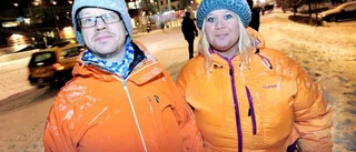 Lyckad raketshow trots snöfallet