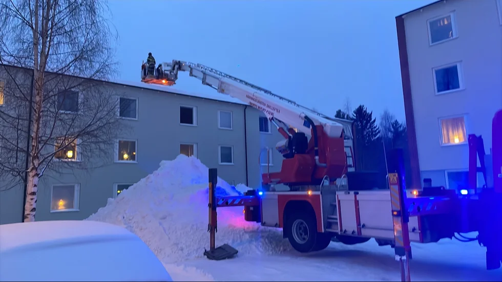 Larm om brand på Moröhöjden. 