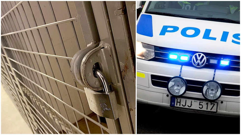 Två män stoppades av polis efter stölder i ett förrådshotell i Uppsala. Genrebild. 