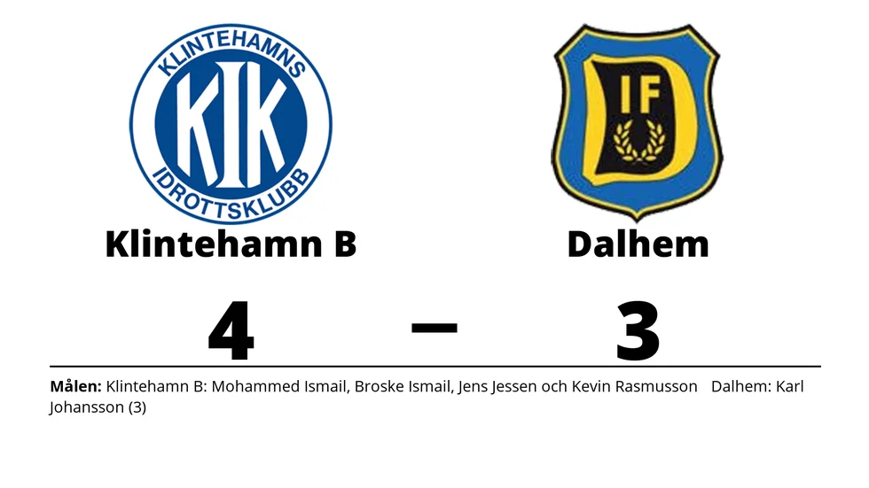 Klintehamns IK B vann mot Dalhem IF