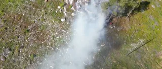 Emergency services fighting fire just outside Skellefteå