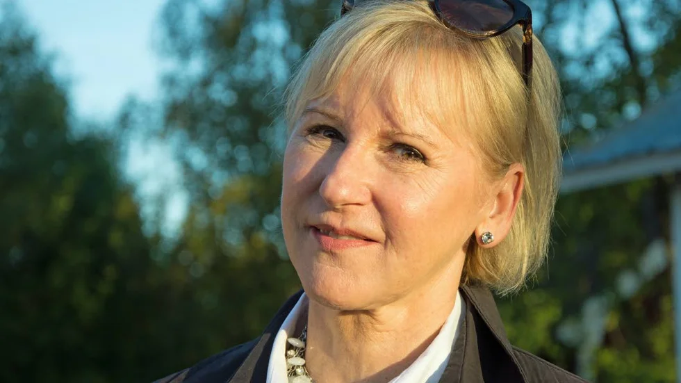 Utrikesminister Margot Wallström är en av ministrarna som besöker Stora Nolia i Piteå.