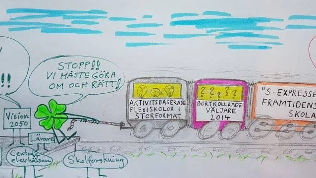 Backa. Backa tillbaka och hämta upp de barn som lämnades bakom, vill Thomas Söderlund (C).