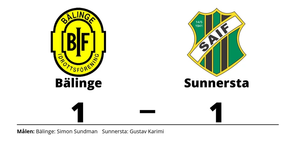 Bälinge IF spelade lika mot Sunnersta AIF