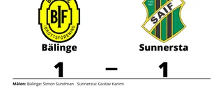 Bälinge och Sunnersta delade på poängen