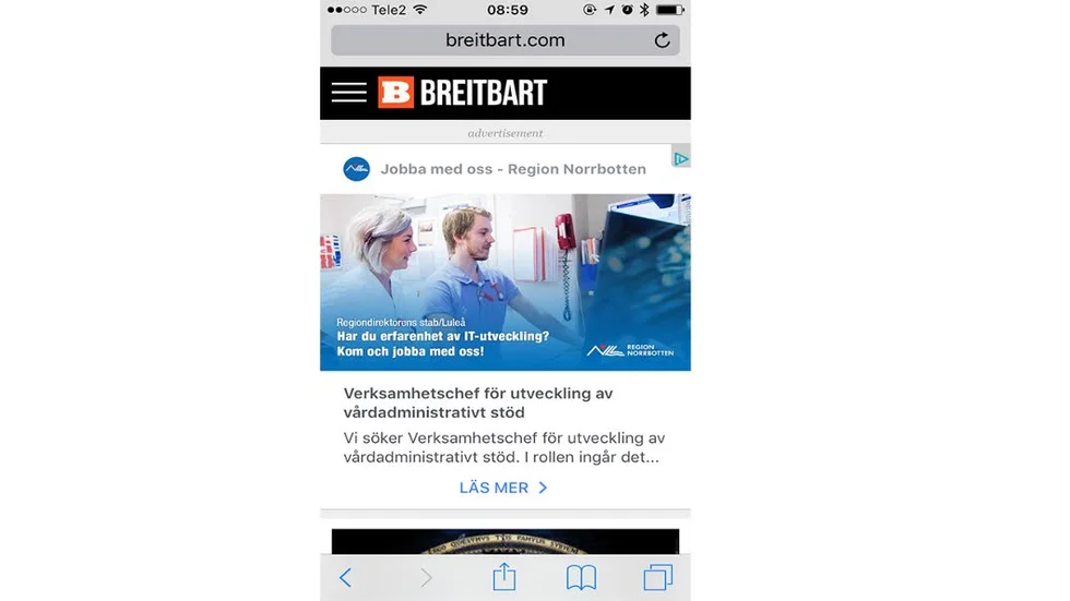 Annonsdebacle. Kommunikationsdirektör Staffan Lundberg har ingen aning hur annonsen kunde ses på en högerextrem sajt.