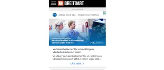 Region Norrbottens annons på hatsajt