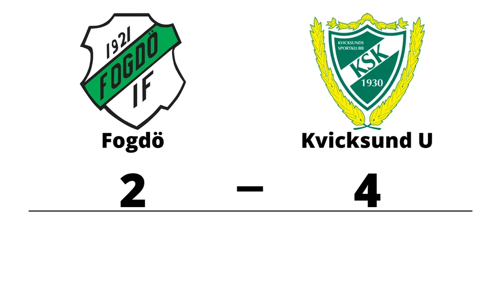 Fogdö IF förlorade mot Kvicksunds SK U