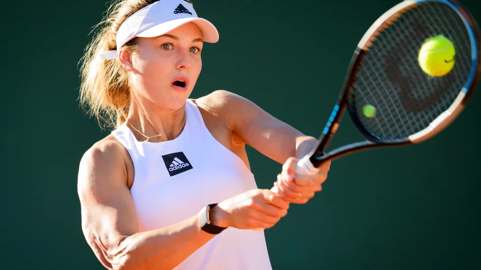 Rysslands Anna Kalinskaja spelar i Båstad. Arkivbild.