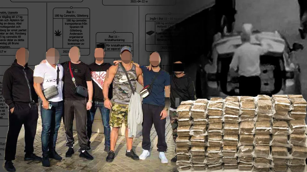 Polisen beslagtog flera av Gottsundanätverkets knarkpartier. På bilden 261 kilo cannabis värd 30 miljoner som stoppades i i Österrike 2021.