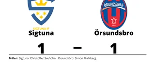 Sigtuna och Örsundsbro kryssade efter svängig match