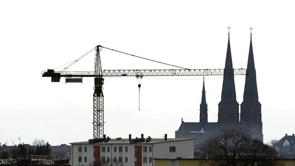 Byggkranar blir ett stående inslag i Uppsalasiluetten framöver.