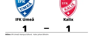 Kalix tappade ledning till oavgjort mot IFK Umeå