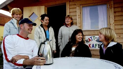 Kristen gemenskap kallas samarbetsorganet mellan kyrkorna i Ödeshög. Tillsammans har de hållit igång ett nattkafé i Ödeshög under sommarmånaderna. Från vänster Maria Henrysson, Magnus Oscarsson, Maud Felixon, Kristina Färdeman, Anne-Marie Nyberg och Annicki Oscarsson. Bild: JEPPE GUSTAFSSON