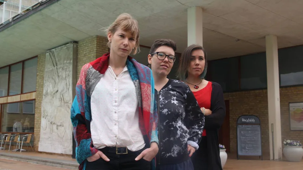 Emma Friberg, Malin Henriksson och Elin Kusmin jobbar med projektet.