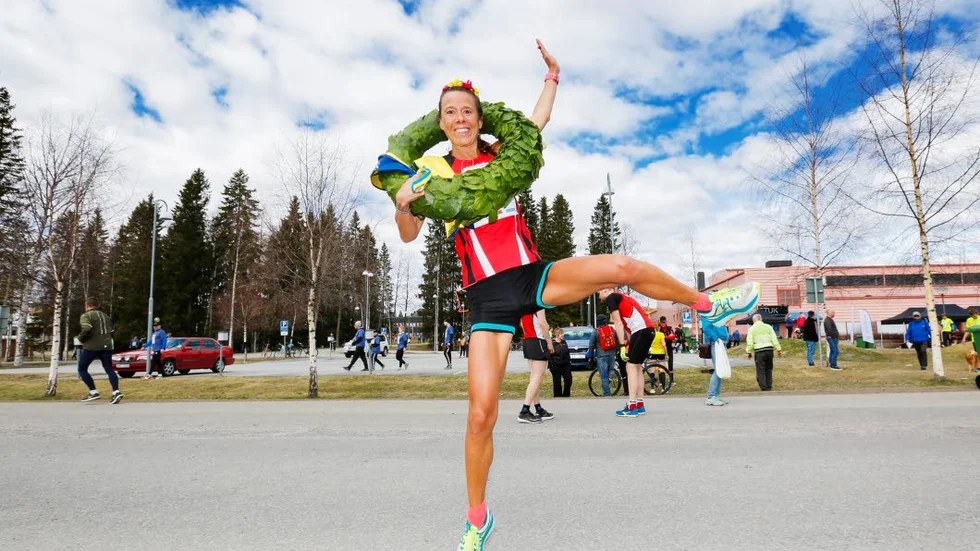 Ultravinnare. Johanna Nilsson, Morjärvs SK vann sin klass i Ultravasan 45 kilometer.