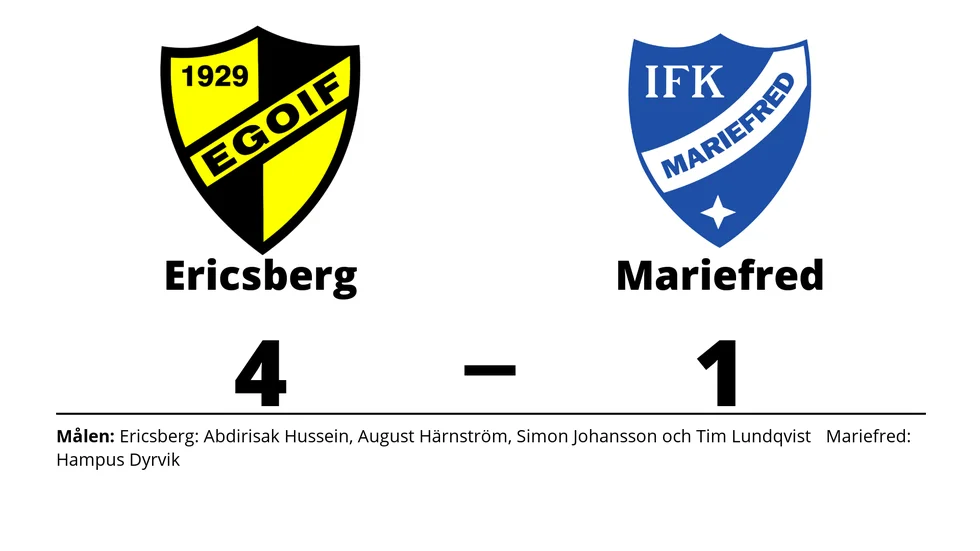 Ericsbergs GoIF vann mot IFK Mariefred