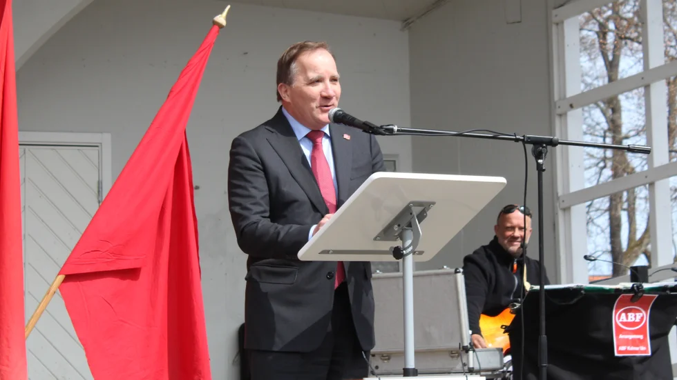 Stefan Löfven var en av talarna på Helsingfors svenska arbetarförenings seminarium. 