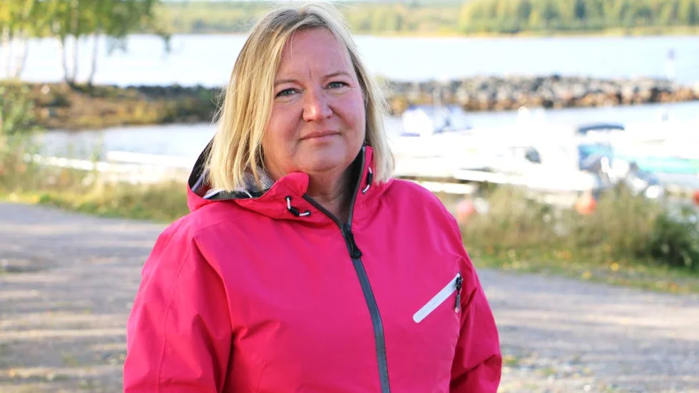 Katarina Söderberg vaktar hamnen i Rosvik 1-2 gånger per år.