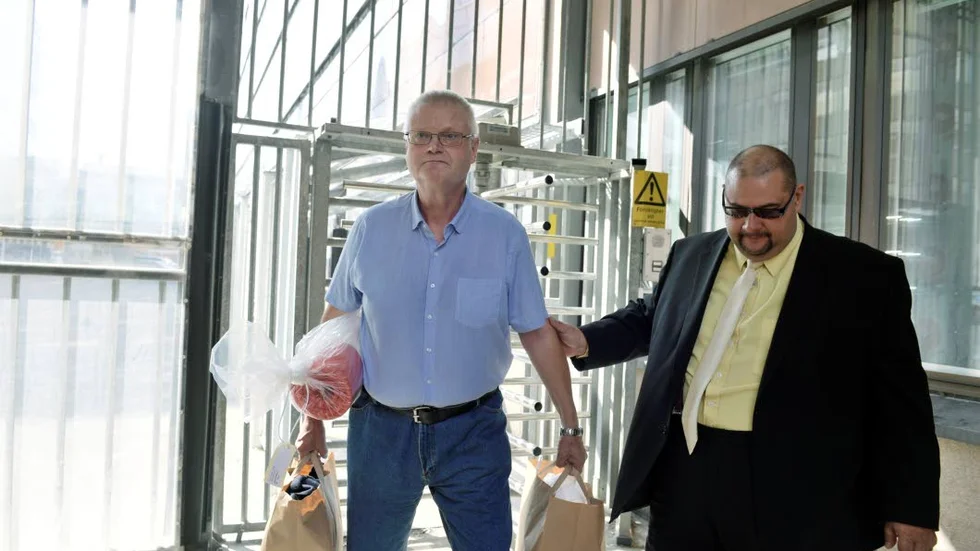 Esa Teittinen, tillsammans med sin advokat Marko Tuhkanen.