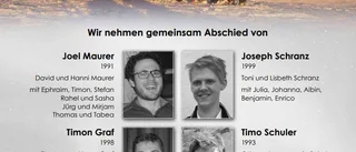 Joel, Timon, Michael, Joseph, Timo och Joel dog i krocken med malmbilen