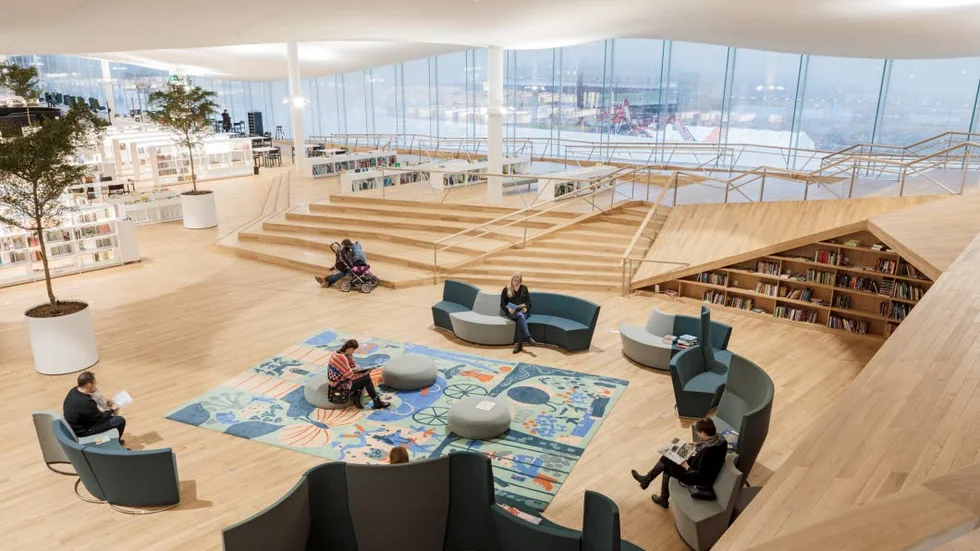 Den nya tidens bibliotek.