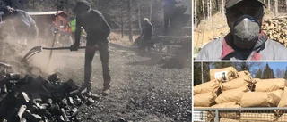 De smutsar ner sig för 950 säckar grillkol 
