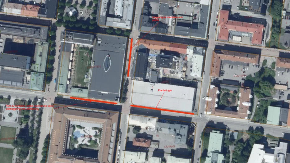 Byggarbetet kommer att innebära trafikstörningar på Storgatan längs sträckan vid stadshuset, Citykompaniet och CK-parkeringshuset. Även en del av Hörnellgatan, utanför Citykompaniet, påverkas av ombyggnationen.
