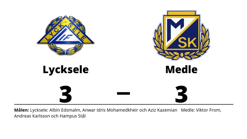 Lycksele IF spelade lika mot Medle SK