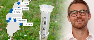Vita fläckar på SMHI:s karta – så mycket regn registrerades