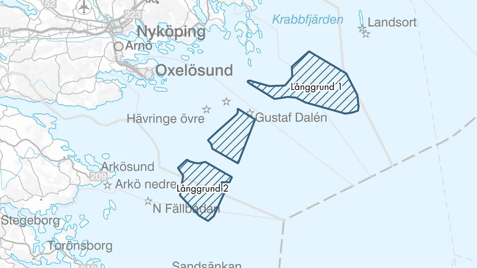 Här är det tänkt att vindkraftparken ska ligga, om det senaste förslaget blir verklighet.