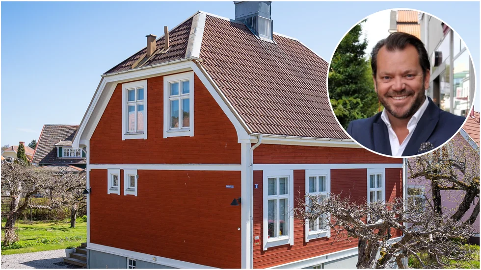 Husen i Östra villastaden i Nyköping byggdes från början till de anställda som arbetade i NK:s verkstäder. Mäklaren Mats Axner till höger i bilden. 
