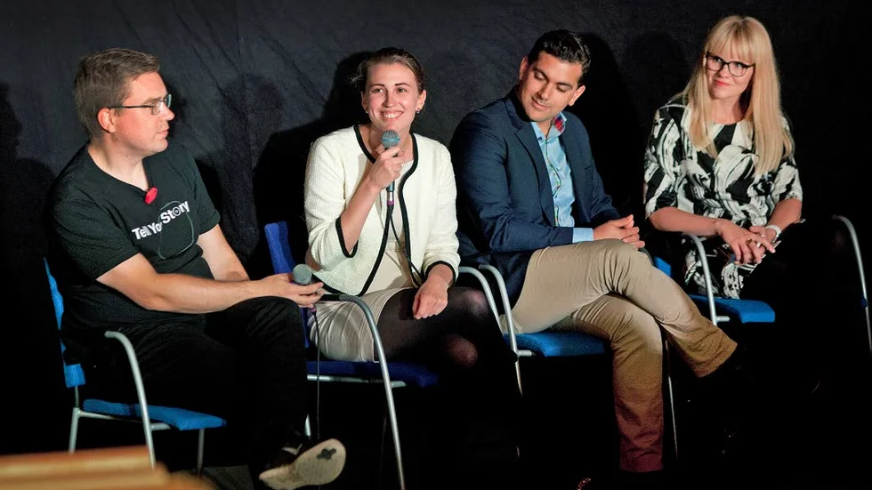 Drakarna: Martin Källströ, Josefin Strömberg, Amer Ali och Katarina Walter.