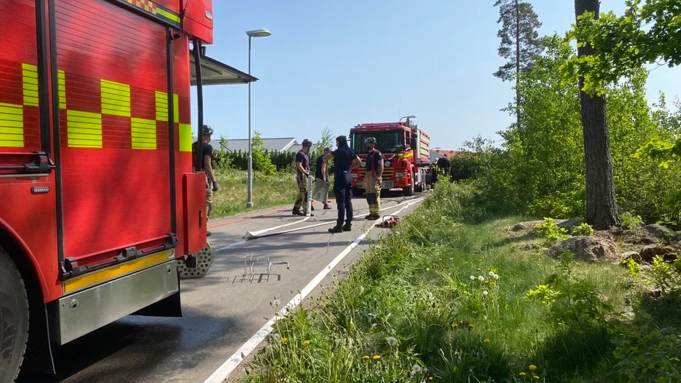 En mindre markbrand bröt ut i Harvestad på torsdagseftermiddagen.
