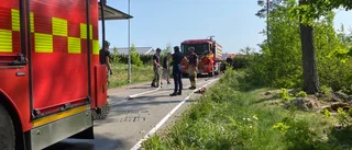 Räddningstjänsten fick lägga mark i blöt efter brand