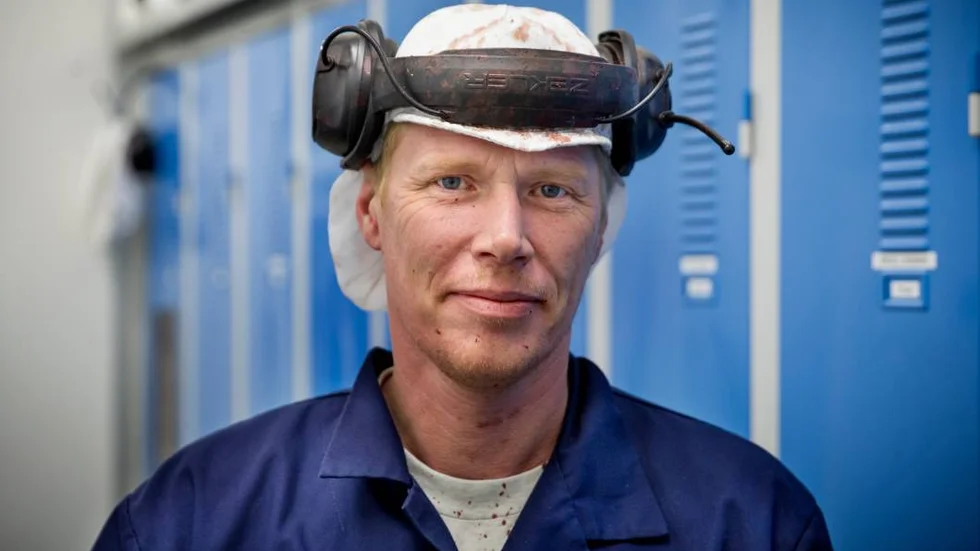 Mobilt slakteri i Björnäs utanför Östhammar.

Slaktchef Mikael Sundman *** Local Caption *** Mikael Sundman (slaktaren).