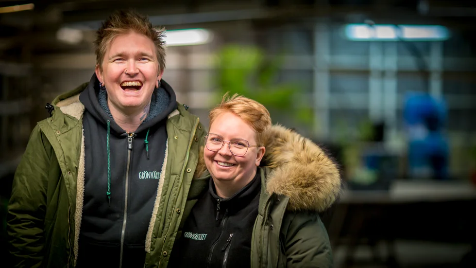 Paret Markus och Izabella Wikström ligger bakom företaget Grönväxtriket, som tar över Valla handelsträdgård.