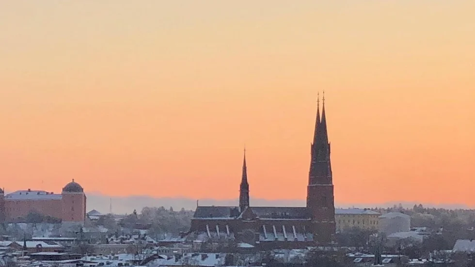 Sara Nelsén tog den här härliga bilden på Uppsalas stadssilhuett.