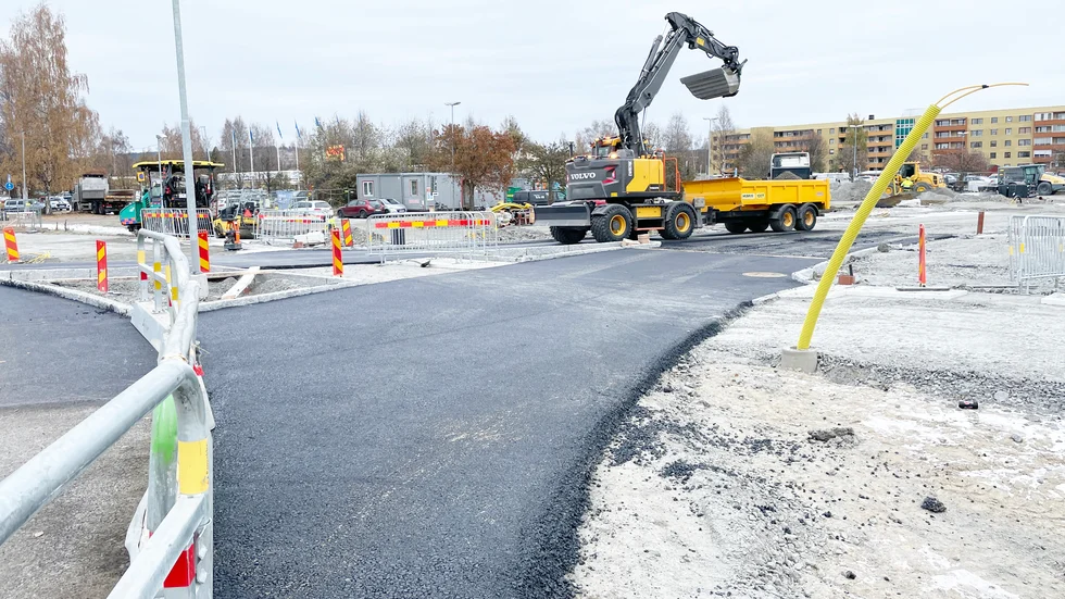 Anderstorg is being prepared for upcoming construction. Photo from October 2023.