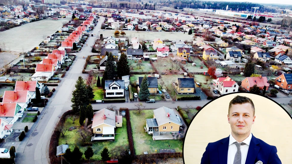 "Varenda krona räknas och kollas igenom", konstaterar Ludwig Gullberg, kontorschef och fastighetsmäklare på Fastighetsbyrån i Eskilstuna, angående det stora utbudet av bostäder på marknaden.