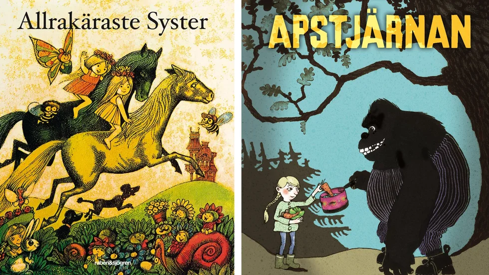 Hans Arnold illusterade Astrid Lindgrens "Allarakäraste syster" 1973 och Lotta Geffenblad illustrerade Frida Nilssons "Apstjärnan". 