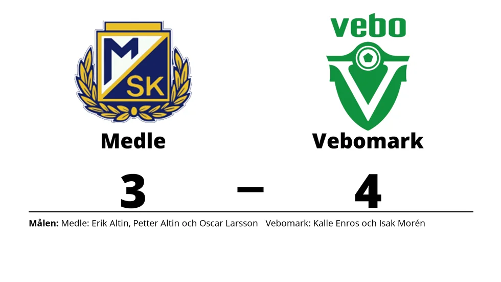 Medle SK förlorade mot Vebomarks IF