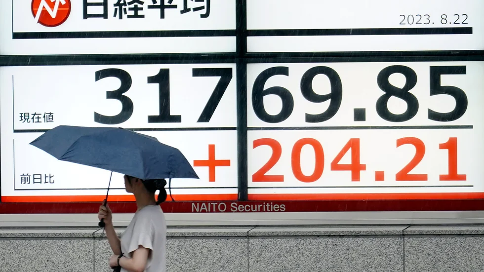Tokyobörsen steg under tisdagshandeln. Bilden är tagen 22 augusti.