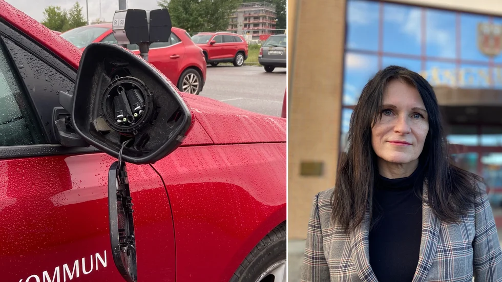 Marjo Savelius, socialchef på Strängnäs kommun hoppas att parkeringen vid Dammvägen i framtiden ska kunna övervakas med kamera.
